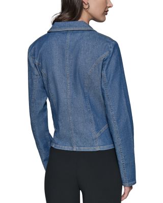 Asymmetric Denim Blazer