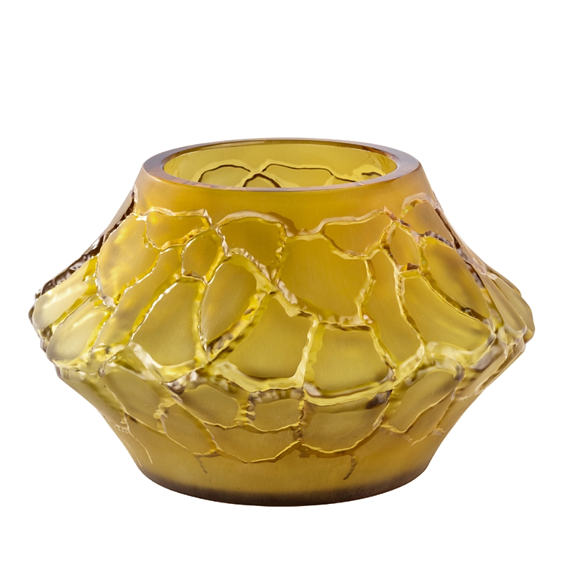 Lalique Canyon Crystal Caldera Small Votive Vase
