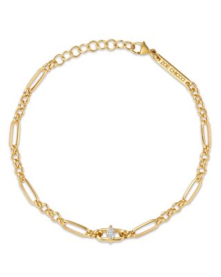 Zoë Chicco - 14K Yellow Gold Marquis Diamonds Diamond Solitaire Link Bracelet