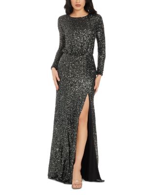 Mischa Sequin Long Sleeve Mermaid Gown