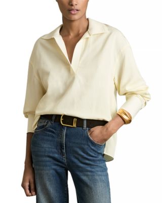REISS - Isobel Overhead Ribbed Knit Shirt