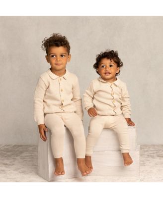 Unisex Popcorn Knit Cardigan