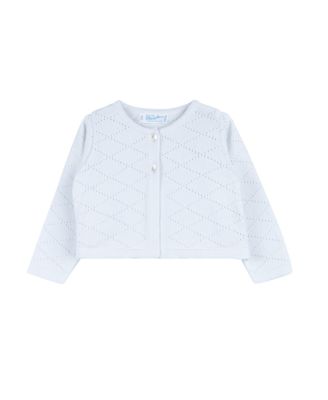 Girls' Diamond Pointelle Cropped Cardigan - Little Kid