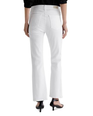 Farrah Mid Rise Boot Crop Jeans in Gallery White