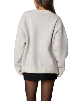 Cherry 3 Oversized V Neck Sweater