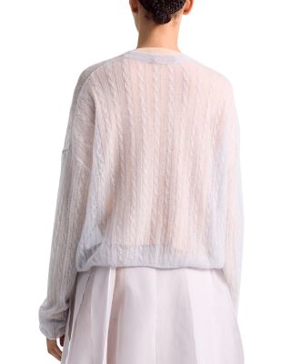 Jet Crewneck Cable Knit Sweater