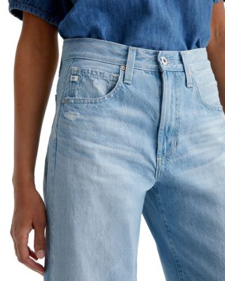 Hattie Crop High Rise Barrel Leg Jeans in Sunrise