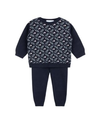 Feltman Brothers - Girls' Floral Vine Jacquard Knit Set - Baby, Little Kid
