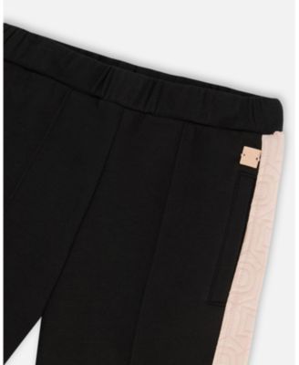 Girls' Cropped Wide Leg Pant with Contrast Band - Little Kid