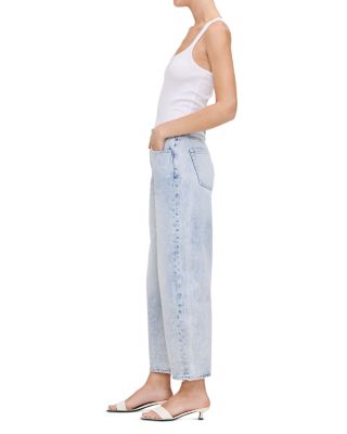 Taylor High Rise Cropped Barrel Leg Jeans in Crystal Lake