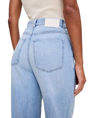 Aura Isabel Wide Leg Mid Rise Jeans in Beachfront