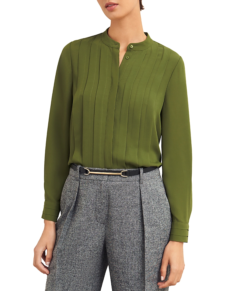Hobbs London Arizona Blouse In Moss Green