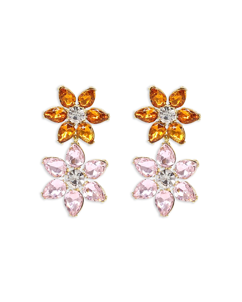 Shop Aqua Flower Drop Earrings, 1.8l - Exclusive In Multi