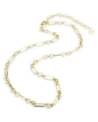 AQUA - Charm Starter Yellow Gold Tone Chain Necklace, 17-20" - Exclusive