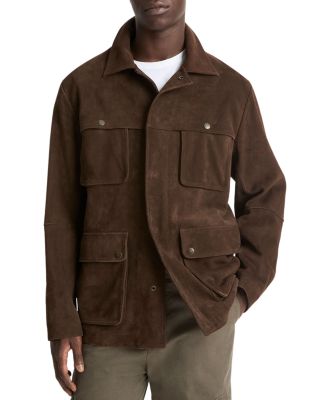 Suede Regular Fit Utility Jacket  