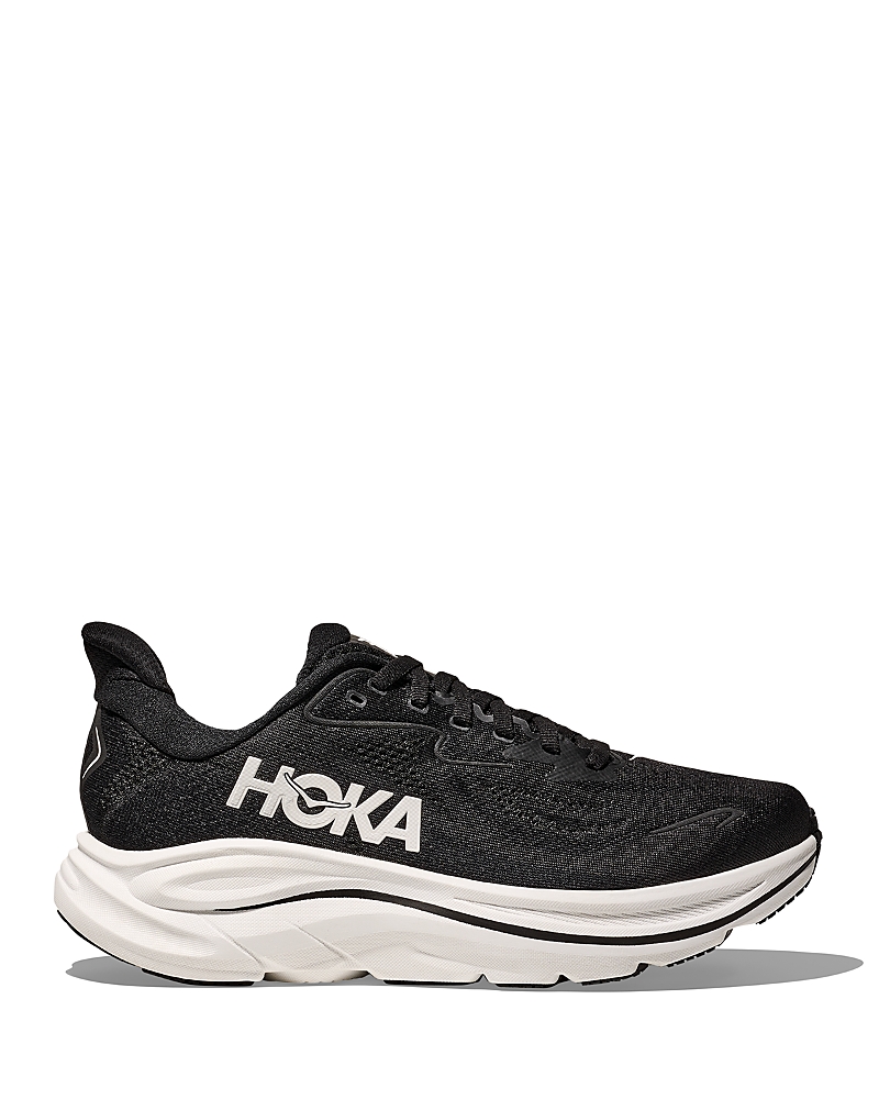Hoka Men's Clifton 10 Sneakers In Black White In Black White