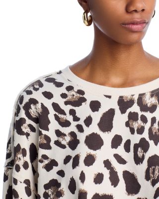 Faux Suede Terry Crewneck Top