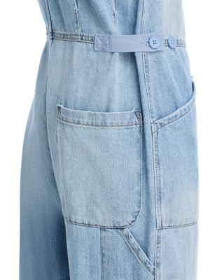 Grover Short Sleeve Denim Jumpsuit  in Disoriented