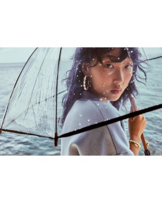 Melody Mother Of Pearl & Cultured Freshwater Pearl Hoop Earrings