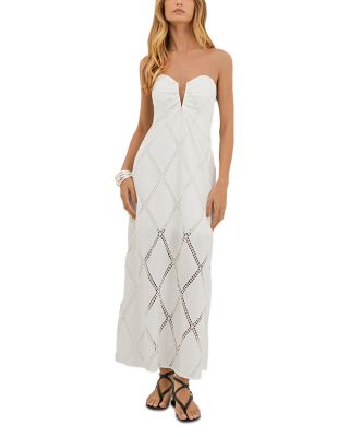 Eyelet Zhen Long Swim Cover-Up Dress