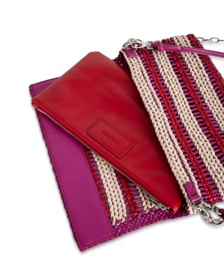 Rock Eternal Braided Leather Clutch 