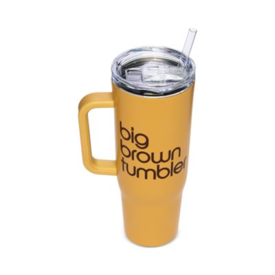 Bloomingdale's Big Brown Tumbler Cup with Lid and Straw - Exclusive