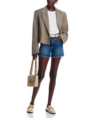 Dani High Rise Denim Shorts in Aniyah Distressed