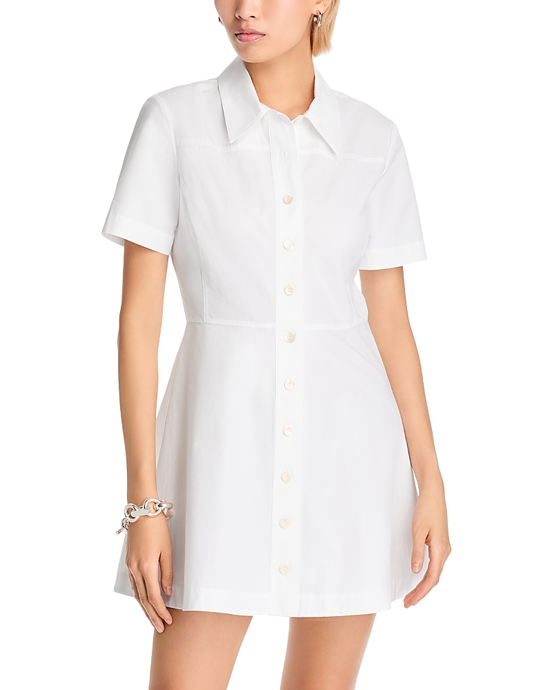 Frame The Flare Mini Dress In White