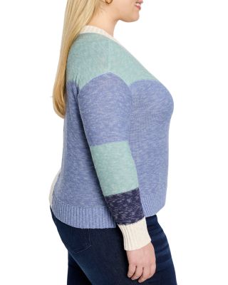 Color Crossing Crewneck Sweater