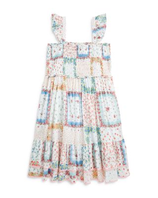 Ralph Lauren - Girls' Floral Smocked Cotton Batiste Dress - Big Kid