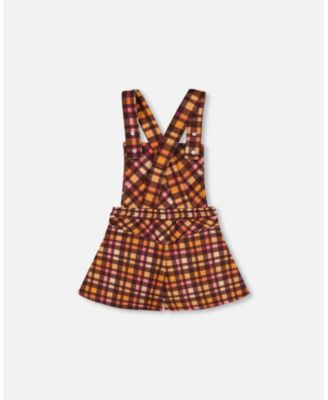Girls' Milano Plaid Shortall - Little Kid