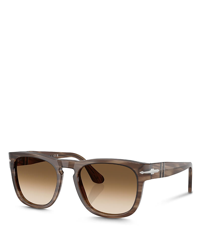 Persol Elio Square Sunglasses, 54mm In Striped Brown