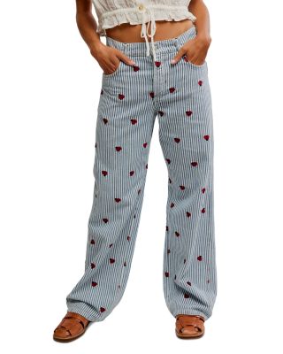 Free People - Bugged Out High Rise Straight Jeans in Lady Luck