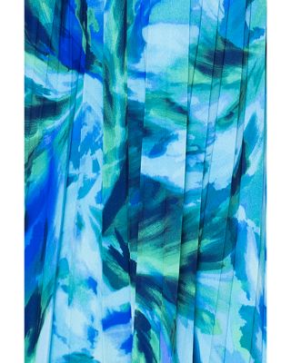 Pleated Chiffon Printed Dress -Exclusive