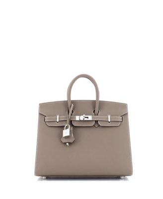 Pre-Owned HERMÈS - Birkin 25 Handbag Grey Epsom with Palladium Hardware