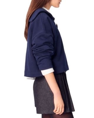 Embroidered Short Sweatshirt