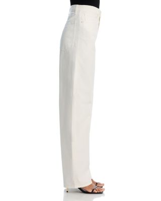 Twill Good Barrel High Rise Jeans in White