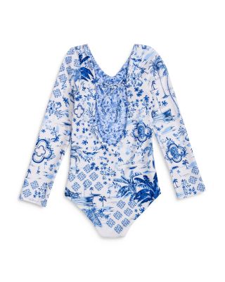 Agua Bendita - Girls' Honey Tales Long Sleeved Swimsuit - Little Kid, Big Kid