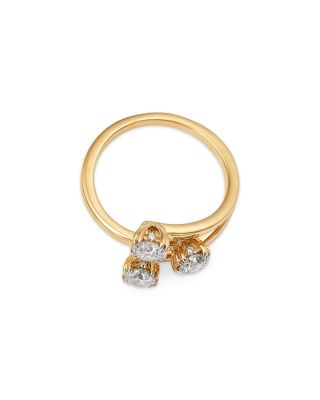Diamond Bypass Ring in 14K Yellow Gold, 1.0 tcw