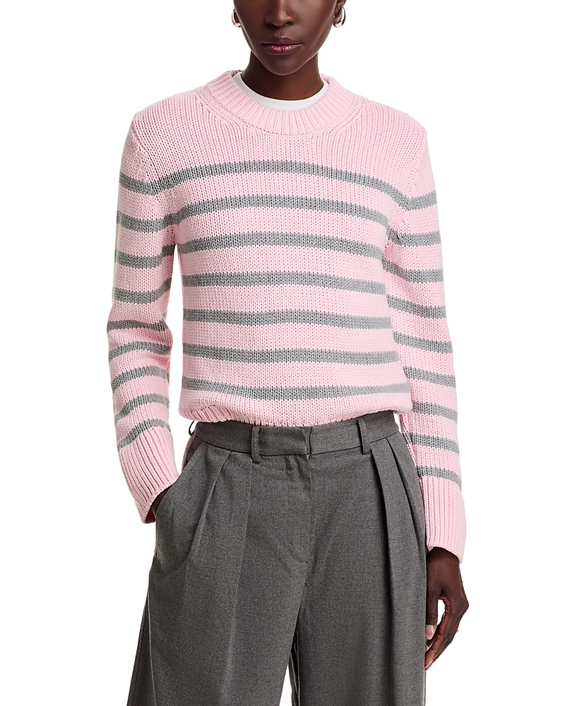 Rails Alise Stripe Sweater In Pink Heather Stripe