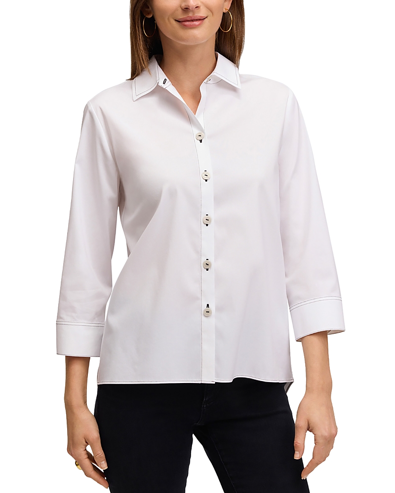 Foxcroft Kelly Button-up Shirt In White