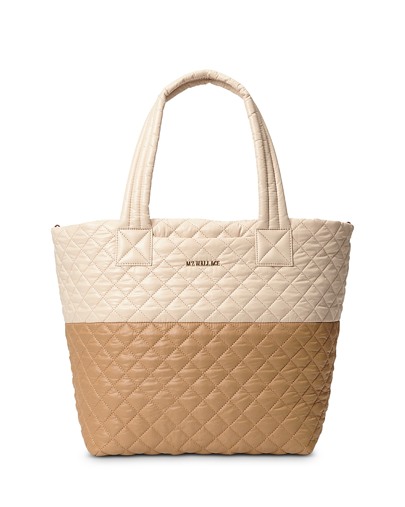 Mz Wallace Medium Metro Tote Deluxe In Buff/caramel/light