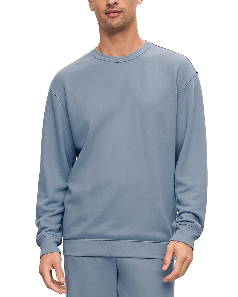 Eberjey French Terry Pajama Sweatshirt In Faded Denim