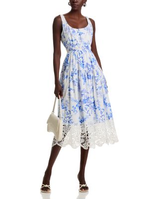 AQUA - Lace Hem Midi Dress - Exclusive