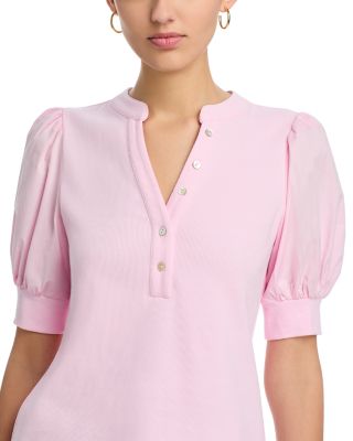 Puff Sleeve Henley Top