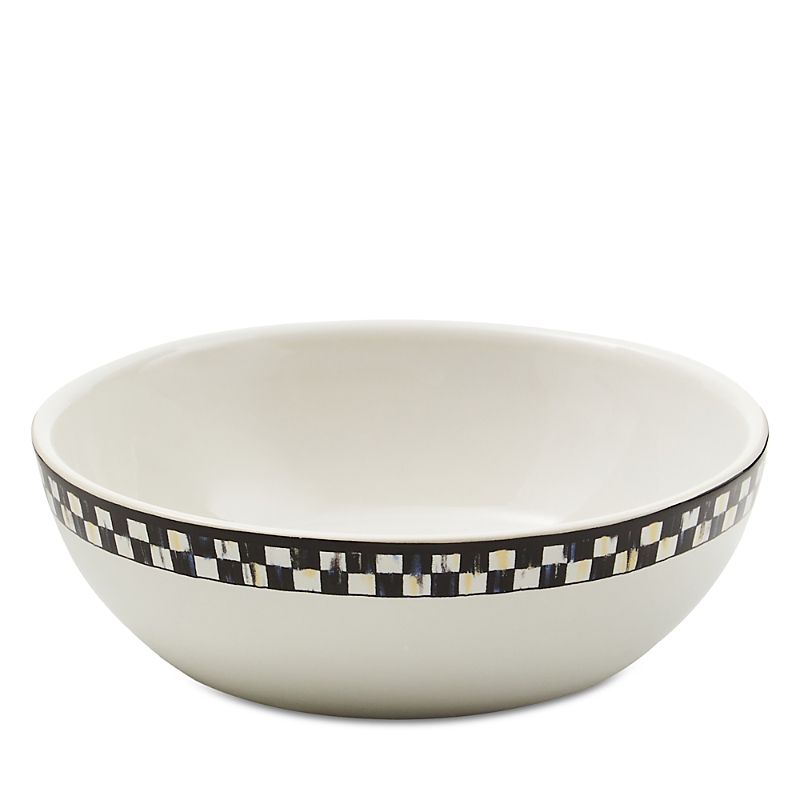 Shop Mackenzie-childs Courtly Check Everyday Bowls, Set Of 4 In Black