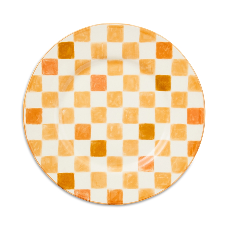Shop Mackenzie-childs Check Dinner Plate In Honey
