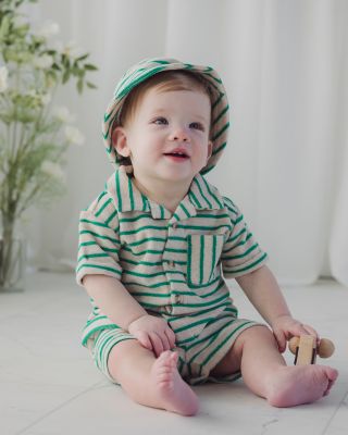 Miniclasix - Boys' Terry Top, Shorts & Hat Set - Baby