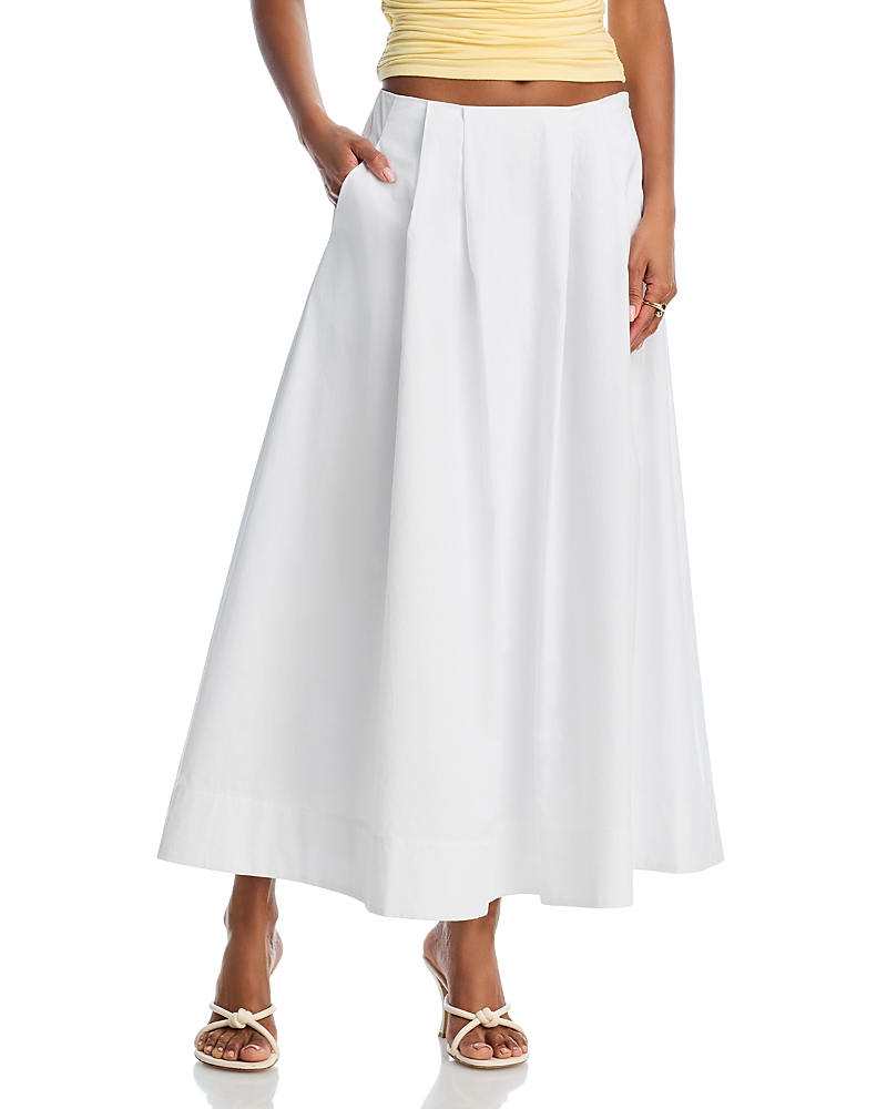 Shop Lucy Paris Poplin Skirt In White