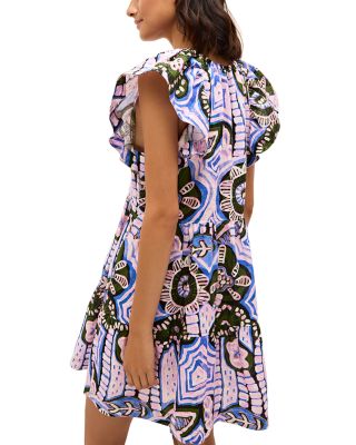 Kara Mixed Print Mini Dress
